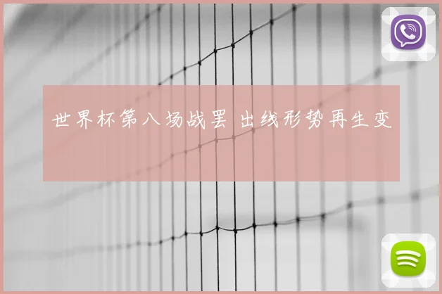世界杯第八场战罢 出线形势再生变